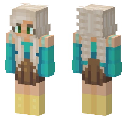 Rain Water Girl Minecraft skin