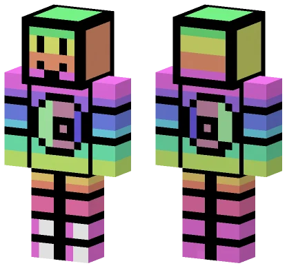 Rainbow Block Creature Minecraft skin