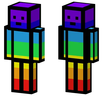 Rainbow Block Creature Minecraft skin