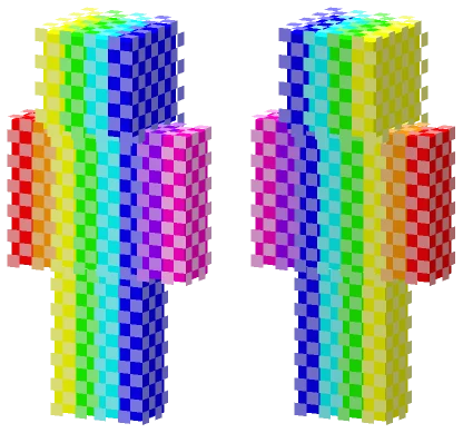 Rainbow Block Outfit Minecraft skin
