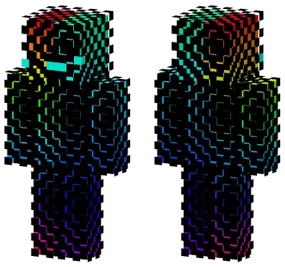 Rainbow Blue Fade Blob Minecraft skin