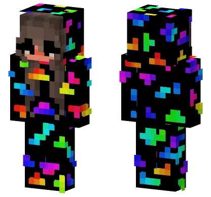 Rainbow Clauds Minecraft skin