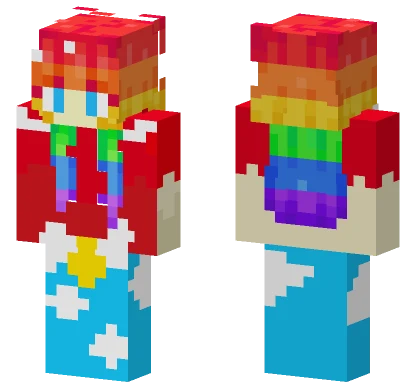 Rainbow Cloud Outfit Minecraft skin