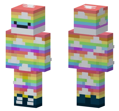 Rainbow Cloud Outfit Minecraft skin