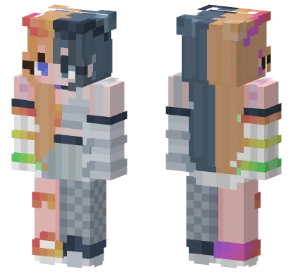 Rainbow Dark Cloud Minecraft skin