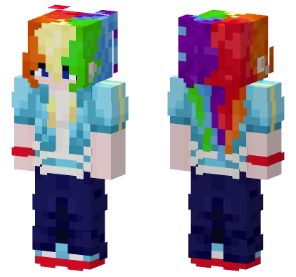 Rainbow Dash Outfit Minecraft skin