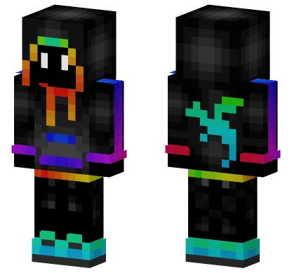 Rainbow Dragon Mage Slim Minecraft skin