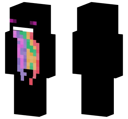 Rainbow Enderman Minecraft skin