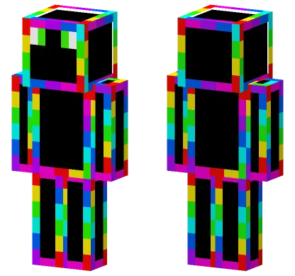 Rainbow Gamer Minecraft skin
