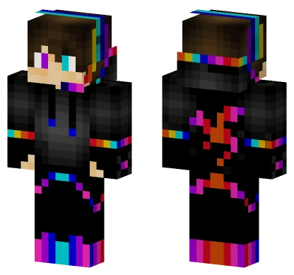 Rainbow Gamer Boy Minecraft skin