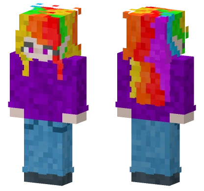 Rainbow Girl 2 Minecraft skin