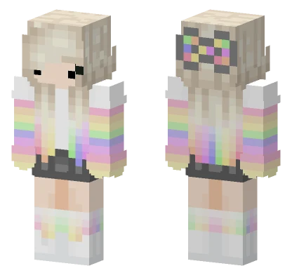 Rainbow Girl Minecraft skin