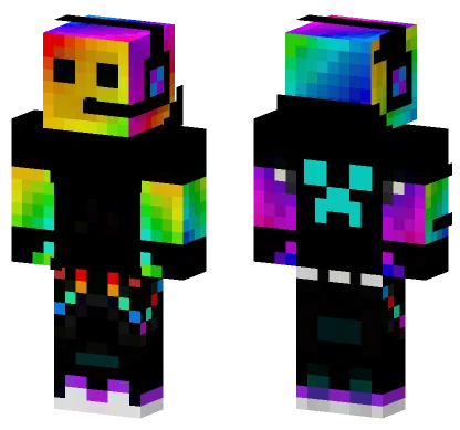 Rainbow Glitch Skin Minecraft skin