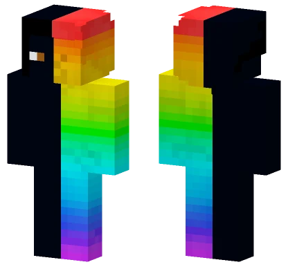 Rainbow Gradient Hoodie Minecraft skin