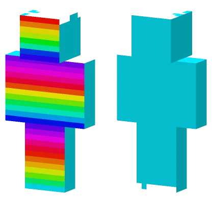 Rainbow Gradient Skin Minecraft skin