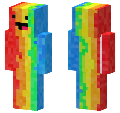 Rainbow Gravel Skeppy Minecraft skin