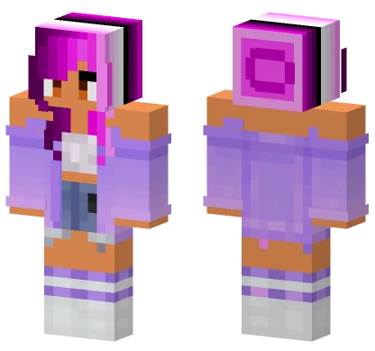 Rainbow Hair Aphmau Minecraft skin