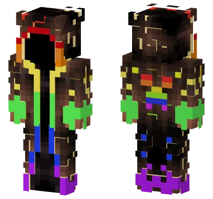 Rainbow Mage Minecraft skin