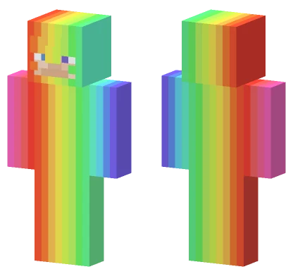 Rainbow Man Minecraft skin