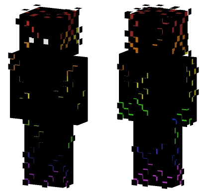 Rainbow No One To Save Me Minecraft skin