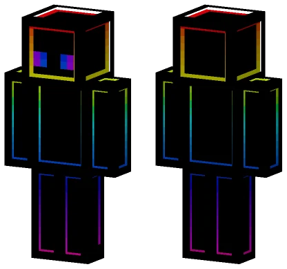 Rainbow Pixel Suit Minecraft skin
