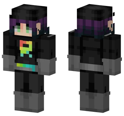 Rainbow Rocket Purple Minecraft skin