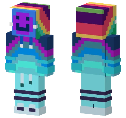 Rainbow Smiley Face Minecraft skin