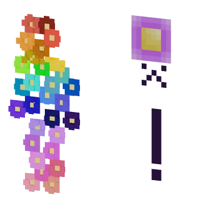 Rainbow Square Effect Minecraft skin