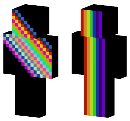 Rainbow Stripe Outfit Minecraft skin