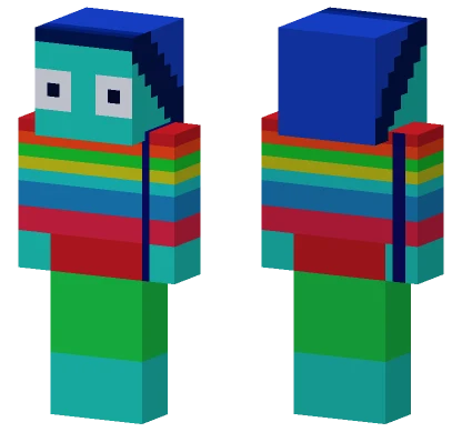 Rainbow Stripe Shirt Minecraft skin