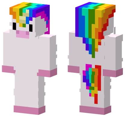 Rainbow Unicorn Minecraft skin