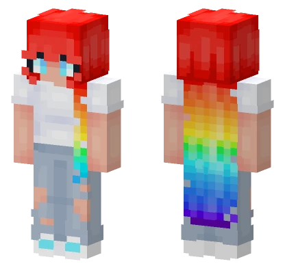 Rainbow Waves Tee Minecraft skin