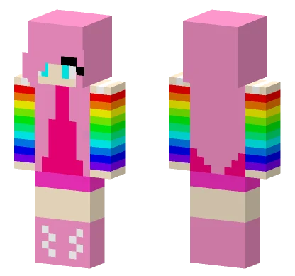 Rainbow Zoey V2 Minecraft skin