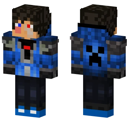 Rainimator Blue Creeper Minecraft skin