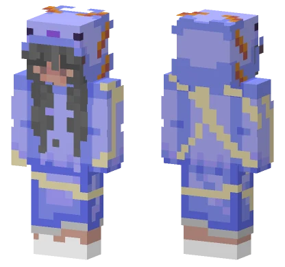 Ramen Blue Axolotl Gurl Minecraft skin