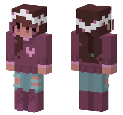 Raspberry Bush Girl Minecraft skin
