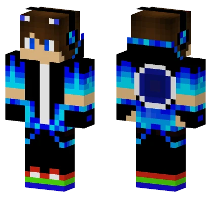 Rbgwerewolf Blue Flames Minecraft skin