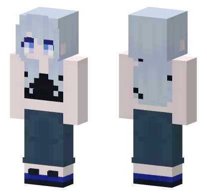 Rebecasual2 Blue Hair Minecraft skin