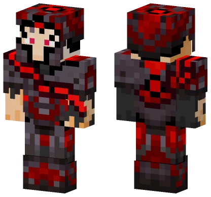 Red And Black Armor Minecraft skin