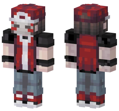 Red and Black Hoodie Minecraft skin