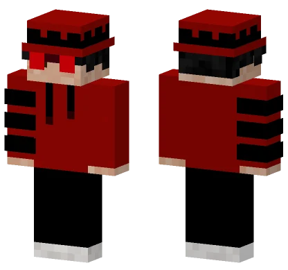 Red and Black Hoodie Minecraft skin