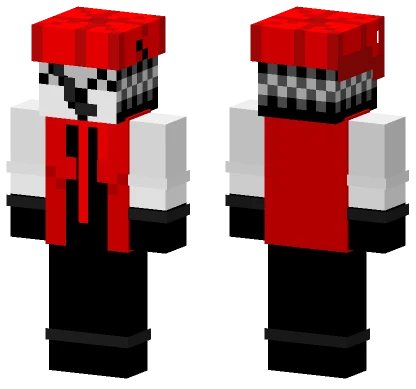 Red and Black Jester Minecraft skin