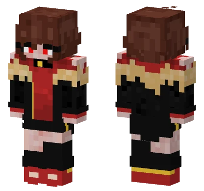 Red and Black School Uniform Minecraft skin