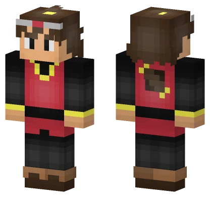Red and Black Uniform Minecraft skin