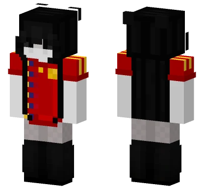 Red and Black Uniform Minecraft skin
