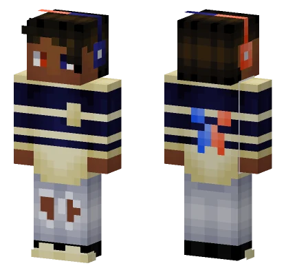 Red And Blue Creeper Minecraft skin
