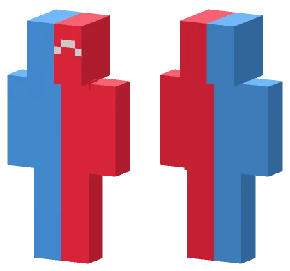 Red and Blue Gift Minecraft skin