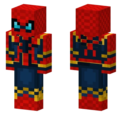 Red and Blue Hero Minecraft skin