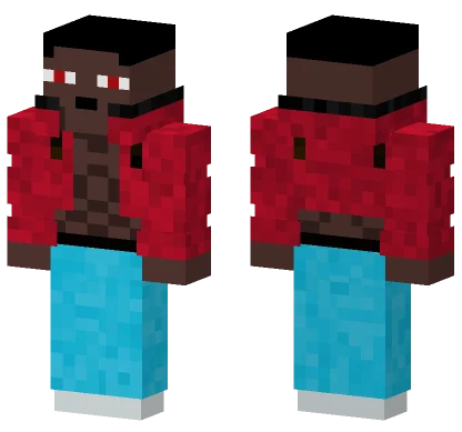 Red and Blue Jester Minecraft skin