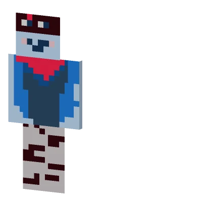 Red and Blue Robot Minecraft skin
